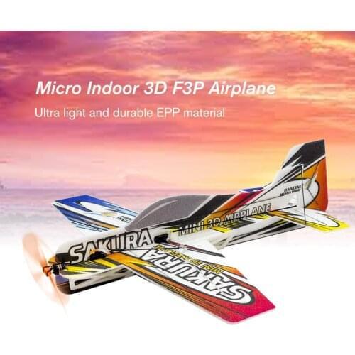 RC EPP Micro Indoor 3D F3P Airplane Sakura Radio Controlled Electric Plane 420mm Wingspan Unassembled Need to Build Aeroplane