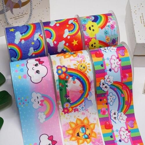 DIY Handmade Materials Printed Grosgrain Ribbon 50 Yard Per Size 56805
