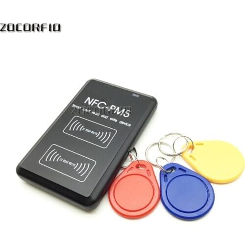 PM5 RFID NFC Copier IC ID Reader Writer Duplicator English Version Newest with Full Decode Function Smart Card Key+125KHZ card