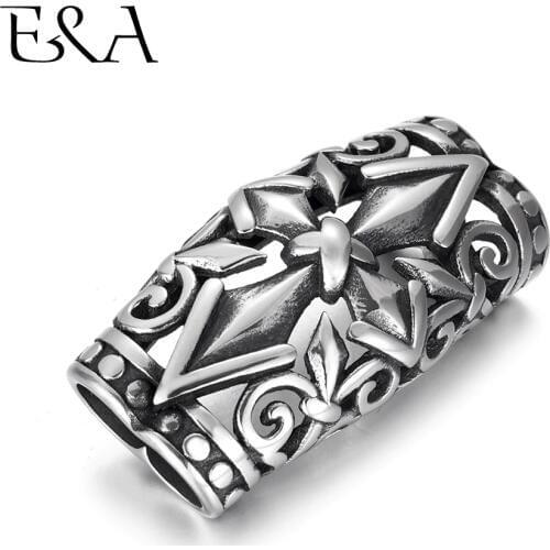 2Pieces Stainless Steel Slider Bead Doubel Hole 5mm Arrows Slide Charms Fit Round Leather Rope DIY Men Jewelry Making Supplies