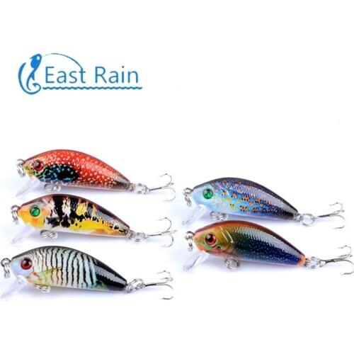 East Rain 5cm 3.8g 5pcs Painted Suspension Bait Freshwater Saltwater Fishing Lure SP Minnow Artificial Hard Bait Free Shipping