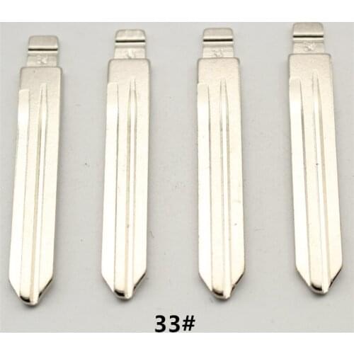 VVDI OEM 10Pcs 33# Metal Uncut Flip KD Remote Key Blade For Hyundai Sonata NF Mid Slot