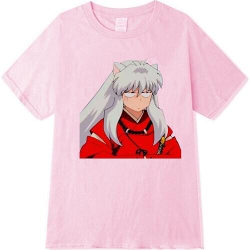 Yashahime T-shirt Womens Fun Cartoon Print Casual Top Tee Japanese Anime Inuyasha Man T-shirt