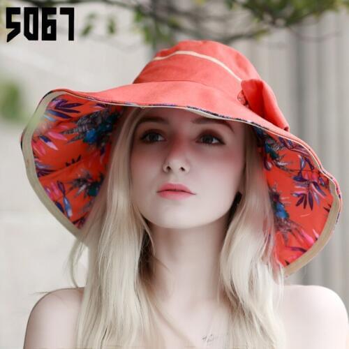 Lady Summer Sun Hat Girls Fashion Sunscreen Cap Wide Brim Women Beach Sun Hat Brim Uv Folding Travel Resort Sea Beach Hat A69