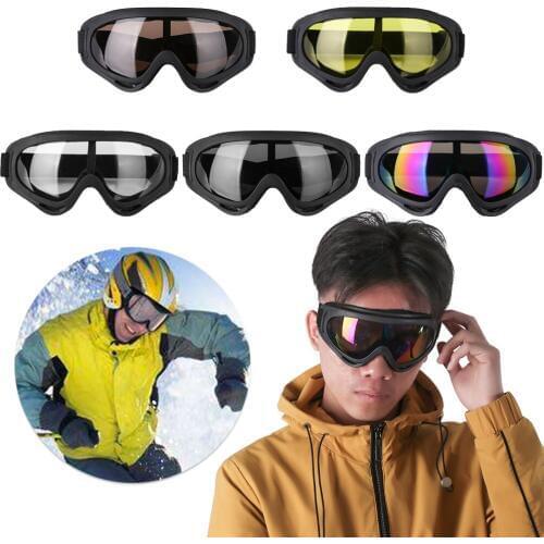 1Pc Skiing Glasses Winter Windproof Sunglasses Goggles Dust Proof Motorcycling Lens Frame Glasses Outdoor Sports Ski Eyewears
