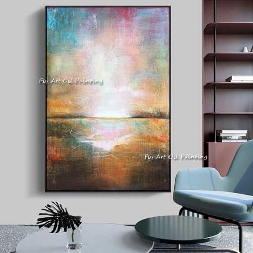 100% Handmade New Large Oil Painting Modern Abstract Gold Foil Paintings Painted By Skill Artist Home Decor For Living Room Gift