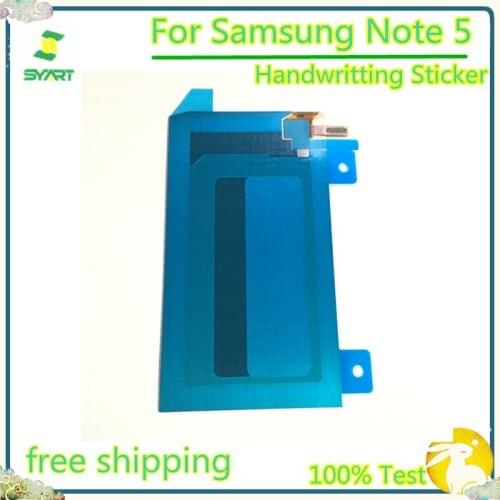 2PCS/LOT LCD Handwritting Sticker Writing Board Stylus Features Induction Paper Cable For Samsung Galaxy Note 5 N920 N920F