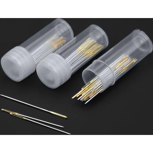 30Pcs Golden Embroidery Fabric Cross Stitch Cloth Needles Size 22# 24# 26# Sewing Accessories