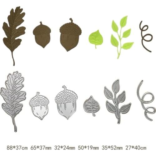 6pcs Leaves Metal Die CUT Cutting Decorative DIY Embossing Scrapbooking Collect Craft Create Stamps diy card Stencil