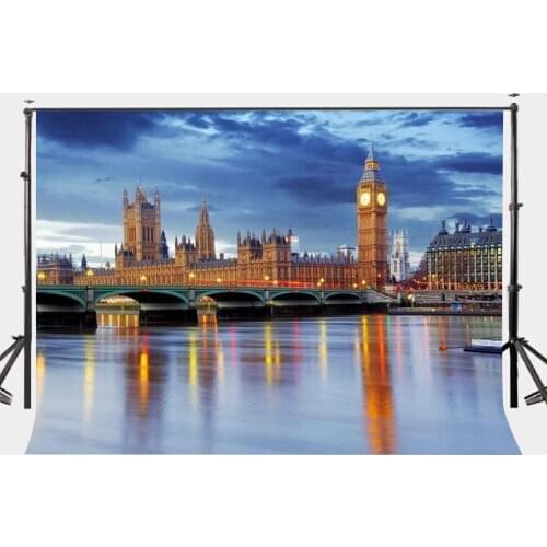 7x5ft London Big Ben Backdrop European Buildings British Dusk View Photography Background