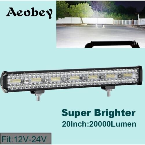 Aeobey 20inch 420w led work light bar 4x4 accessories off road for ATV UTV turck suv 12V 24v led light bar led Driving lights