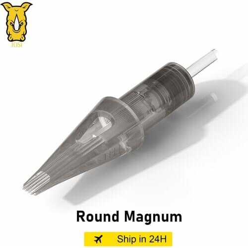 JOSI 20pcs Cartridge Tattoo Needles #12 0.35mm Standard Round Magnum Needle Disposable Permanent Makeup Tattoo Needle