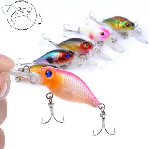 1Pcs 6cm/4.5g Long Lip Crank Fishing Lure Baits With 8# Hooks Diving 0.3m-1.2m Artificial Hard Isca Wobblers For Pike Fishing