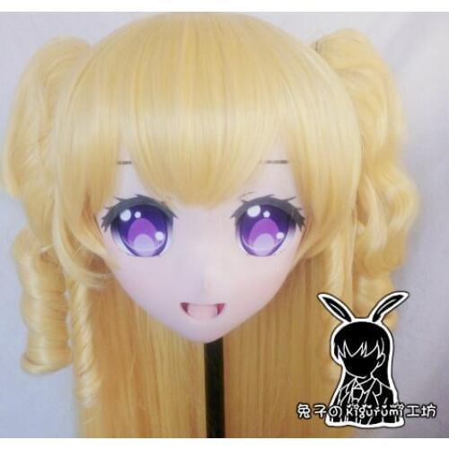KM5155)Quality Handmade Female/Girl Resin 3/4 Head Japanese Cartoon Character Cosplay Kigurumi Mask Crossdresser