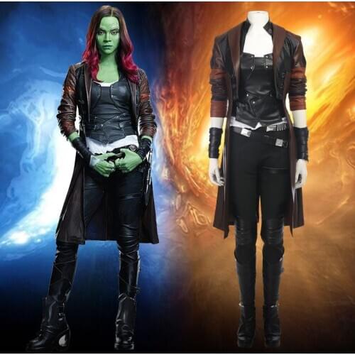 Movie Guardians of the Galaxy 2 Gamora Cosplay Costume Superhero Halloween Costume for Adult Costom Made Cosplay Suit