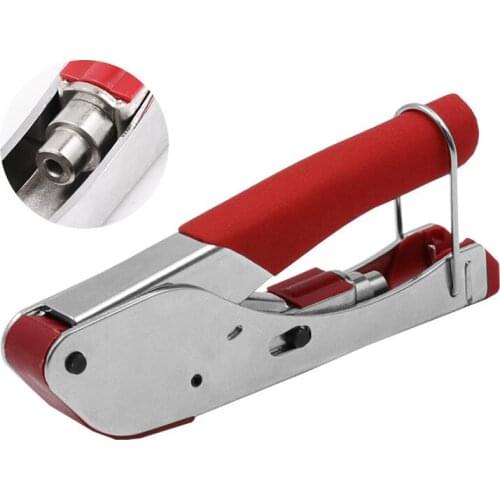 Multi Tool F Type Crimping Pliers Wire Stripping Squeezing Pliers Coaxial Cable Cold Press Clamp RG59 RG6 Cable TV Crimping Tool