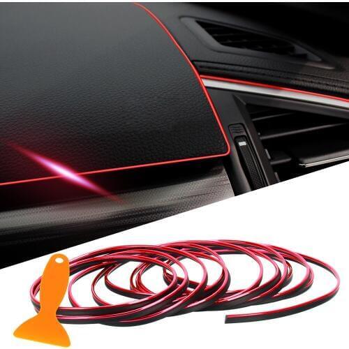 Styling Mouldings Interior Exterior Plated Moulding 5M DIY Car Door Decor Strip Car Seal Accessories Trim Line Protection Strip