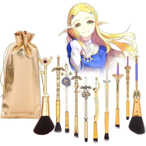 10pcs Classic Anime Makeup Brushes Set Professional Eyeshadow Blush Powder Eyeshadow Eyebrow Lip Make Up Brush Cosmetic Tool Hot