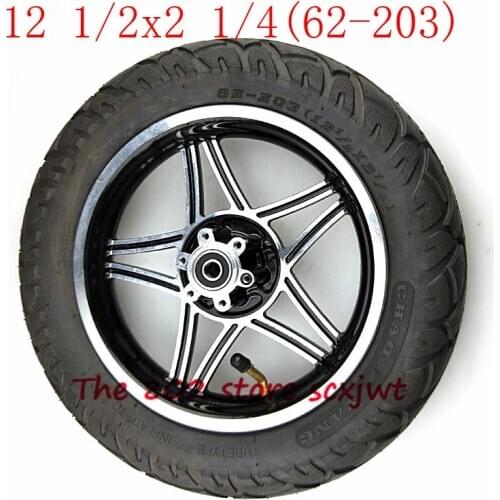 NEWEST 12.5 inch tire12 1/2 X 2 1/4 62-203 wheels alloy rims fits Many Gas Electric Scooters and e-Bike Folding electric bicycle