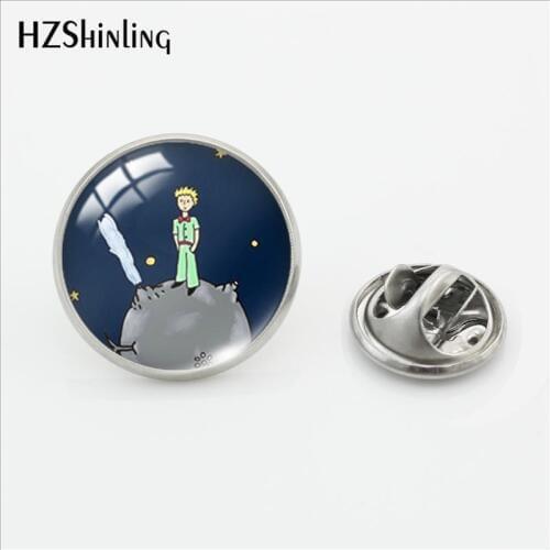 2019 New The Little Prince Pin Stainless Steel Glass Cabochon Hand Craft Jewelry Prince With Fox Lapel Pin