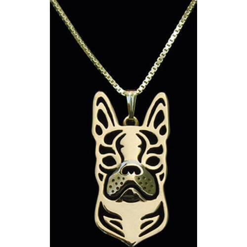 New Unique Romantic Gold Silver Color Boston Terrier Pendant Necklace Hunger Games Necklace Women Best Friend Choker