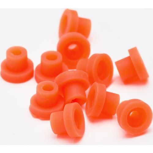 Wholesale Orange Sterilized Tattoo Needle Rubber Grommets Nipples for tattoo machine supply tattoo accessories 100 pcs/lot