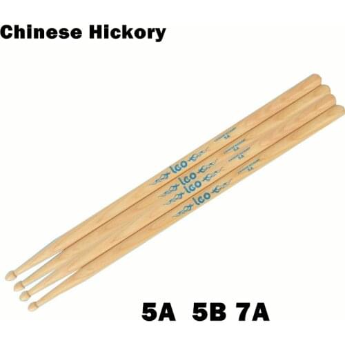 Original Leo Drumsticks 5A 5B 7A Chinese Hickory Drum Sticks Percussion Drumsticks Keychain Musical Instruments