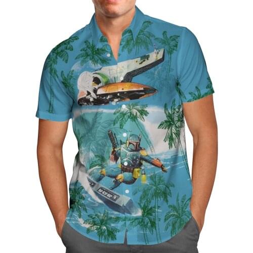 Spaceship 3D Beach Breathable Hawaii Summer 2021 Shirt Short Sleeve Shirt Streetwear Oversized Chemise Hombre Blusa Masculina-13