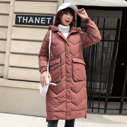 Down Cotton Woman Winter Loose Coat Tide Thickening Cotton-padded Clothes Long Paragraph. Cotton-padded Jacket 2019 New Pattern