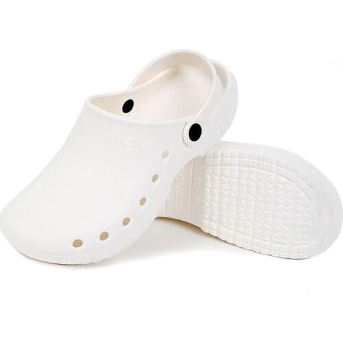 White Scrub Shoes Womens EVA Strap Work Clog Anti Slip Ultra Light Slip-On Professional Working Slippers Sandal Classic Clogs