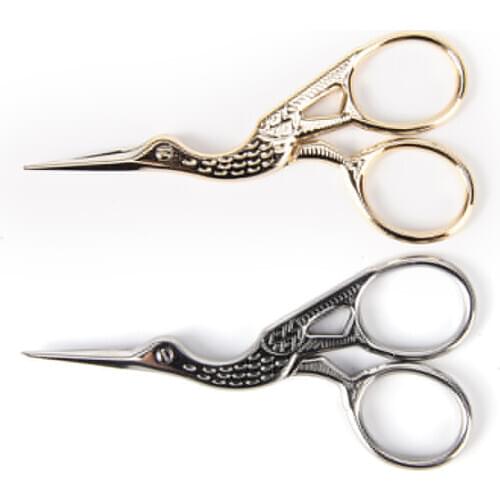 DIY Vintage Crane Shape Gold Tailor Sewing Embroidery Stainless Steel Scissors Unique For Crafts Handmade DIY Accessories
