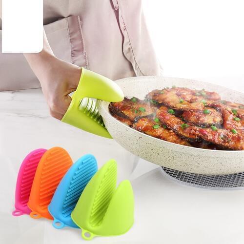 Silicone Hand Clip Anti-scalding Oven Gloves Mitts Potholder Kitchen BBQ Gloves Tray Pot Dish Bowl Holder Oven Handschoen