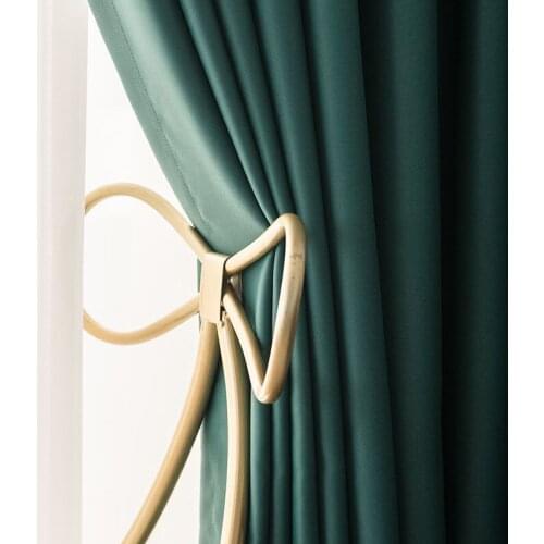 Blackout Bedroom Light-Proof Curtain Pure Color Modern Minimalist Bedroom Living Room Insulation Custom Curtain Cloth
