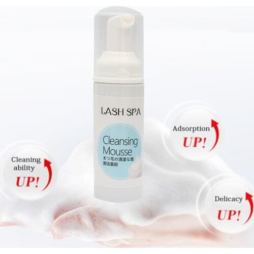 High Quality 60ml Eyelash Shampoo Gentle Cleansing Eyelashes Grafting Extension Eyelashes Mousse Foam Pro Eyelash Cleaner Brush