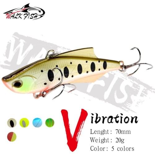 WALK FISH VIB Baits Sinking Fishing lures 7cm 20g Hard Plastic Artificial Vibration Winter Ice Jigging Pike Bait Tackle Isca