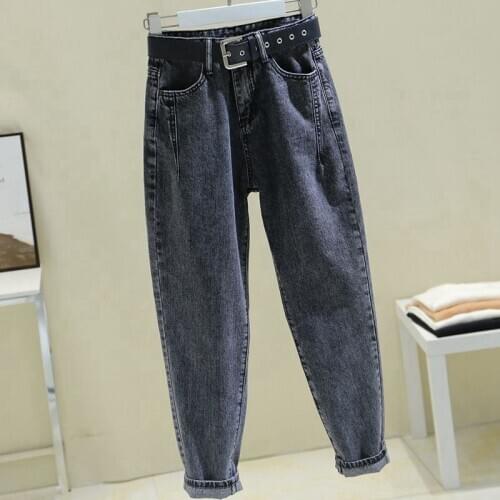Jeans Womens 2020 Autumn and Winter New Korean Style Loose High Waist Jeans