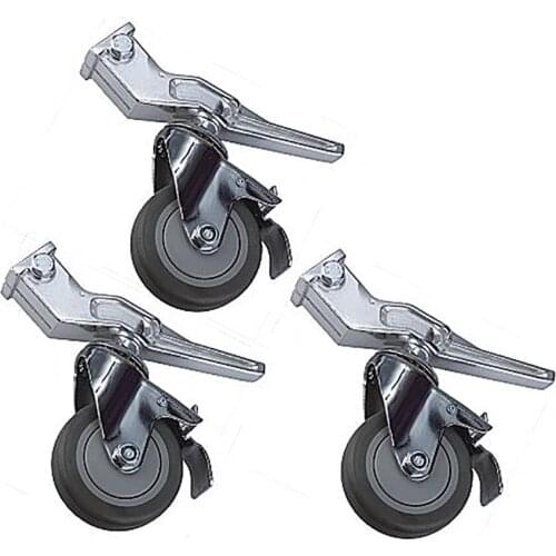 036B Locking Wheel Set with Brakes for 25mm Legs for Square Light Stand Leg Ends