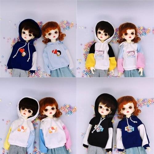 1PCS Cute Hoodies or Pleated Skirt for 1/6 BJD Doll Clothes, 1/8 BJD, Blyth Doll Outifts Accessories