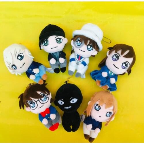 1 Pcs New 12cm Japan Anime Detective Conan Plush Doll Edogawa Conan Kudo Shinichi Cosplay Soft Stuffed Pendant Plush Toys Gifts