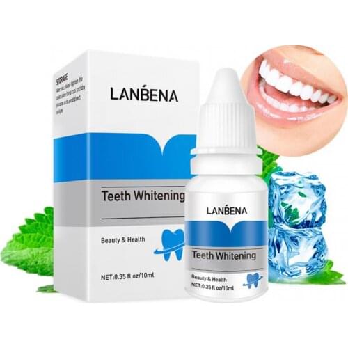 10ml LANBENA Teeth Whitening Serum Plaque Stains Remove Brighten Tooth Whitening Liquid Oral Hygiene Oral Care TSLM1