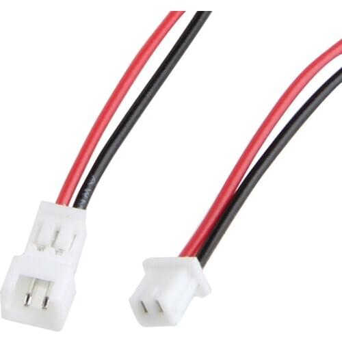 20Pair Micro JST PH 1.25 2 PIN Male Female Plug Connector With Wire Cables 100mm L4MF