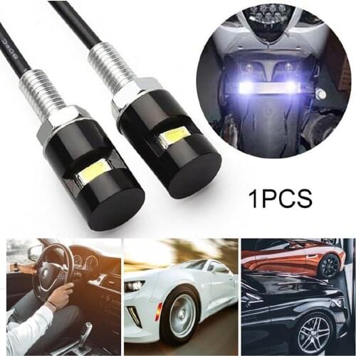 2pcs Tail Lights 12V LED Universall 1W White 6000-7000K Auto Car Lilcense Plate Light Car Motorcycle Number Licens Plate Light