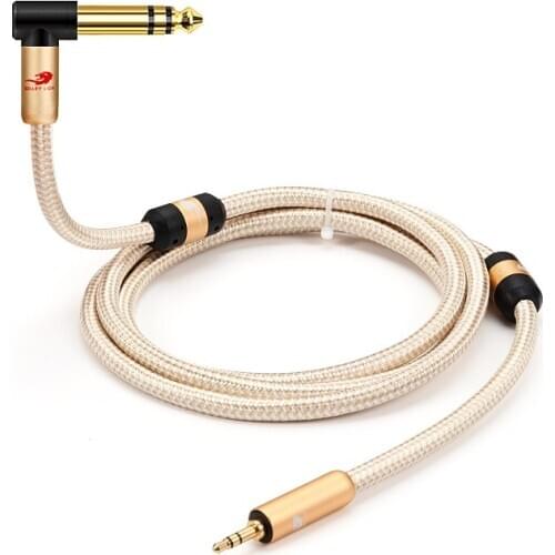 3.5mm Aux Male to 1/4 Inch 6.35mm Male TRS Audio Stereo Cable for Smartphone Laptop Tablet to Mixer Amplifier Home theater Cords