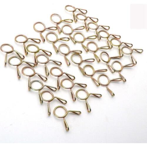 30pcs Motorcycle Scooter ATV Moped Fuel Line Hose Tubing Spring Clips Clamp