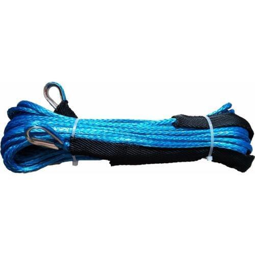 6mm*30m synthetic winch lines uhmwpe fiber rope with thimble both ends for atv utv car accessories free shipping