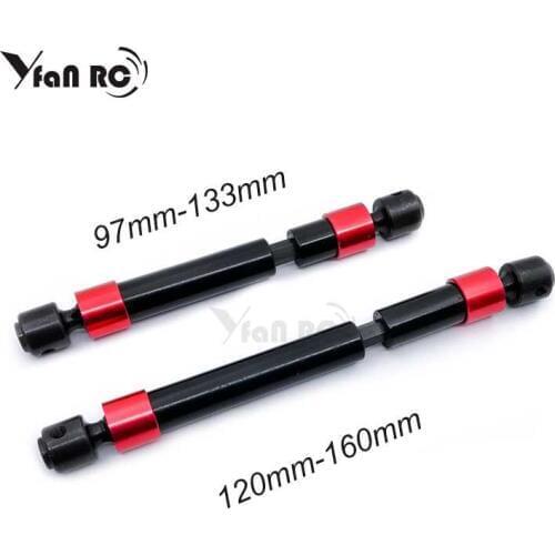 Free Shipping 2PCS TRX4 Defender Metal CVD Drive Shaft for 1/10 RC Rock Crawler 324 120MM Wheelbase TRX-4 RC Car Parts