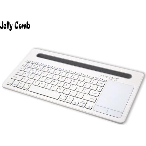 Jelly Comb Bluetooth 3.0 Keyboard with Touch Pad Mouse Multi System Compatible Wireless Portable Keyboard