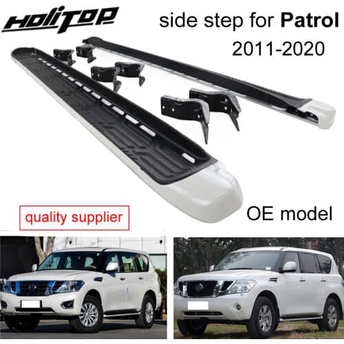 OE side step nerf bar running board for Nissan Patrol Y62 2011-2020,free drill hole installation,original style,ISO9001 quality