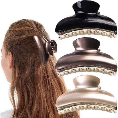 Large hair claw Shiny Acrylic Hair Claws Hair Clip Shiny Crab Hairpin For Women girls hair accessories hair clips for women