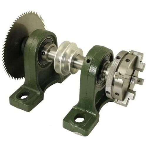 Center height: 70mm、Bearing seat spherical instrument thimble lathe, unpowered 50, 65 chuck bead machine spindle